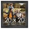 20x20 Wide Barnwood Picture Frame with UV-Resistant Acrylic & Acid Free Backing, Available in 6 Paint Finishes - Grey, Brown, White, and Black